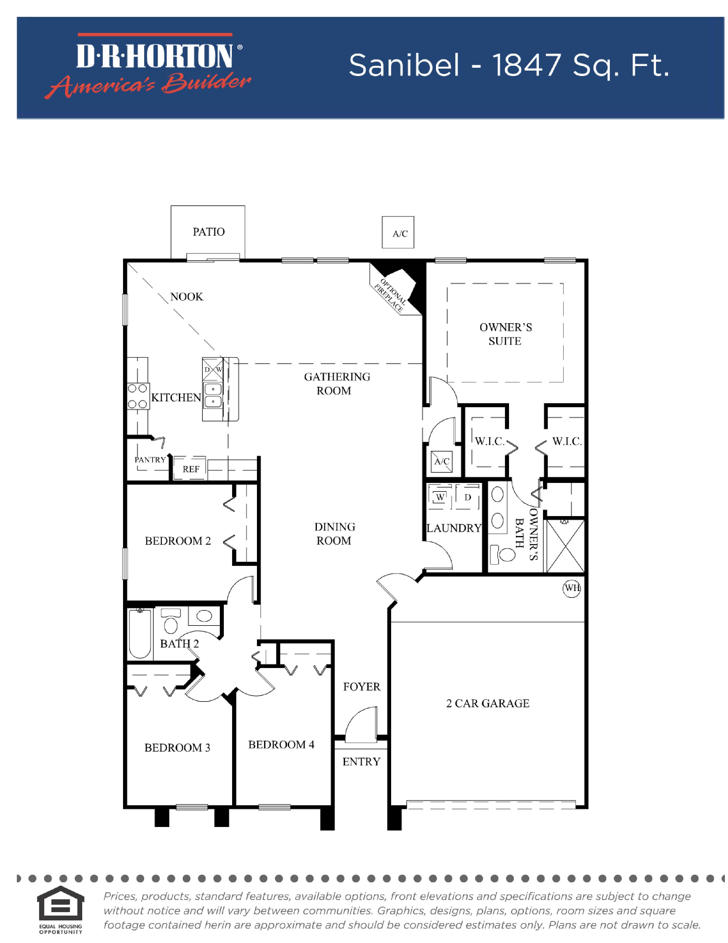 Glen St. Johns Community in St. Augustine Florida | DR Horton Floor Plans